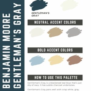 Benjamin Moore Gentleman's Gray Paint Color Palette