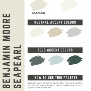 Benjamin Moore Seapearl Paint Color Palette