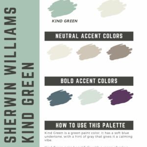 Sherwin Williams Kind Green Paint Color Palette