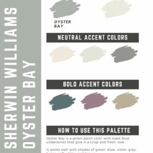 Sherwin Williams Oyster Bay Paint Color Palette