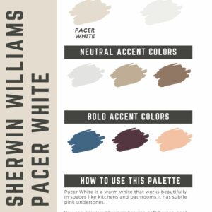 Sherwin Williams Pacer White Paint Color Palette