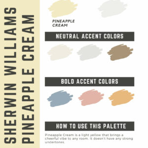 Sherwin Williams Pineapple Cream Paint Color Palette