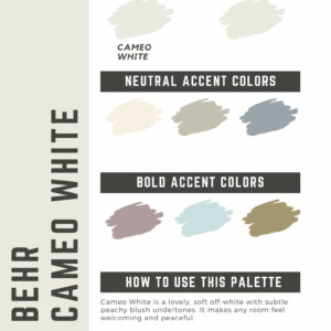 Behr Cameo White Paint Color Palette