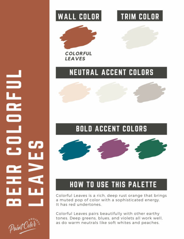 Behr Colorful Leaves Paint Color Palette