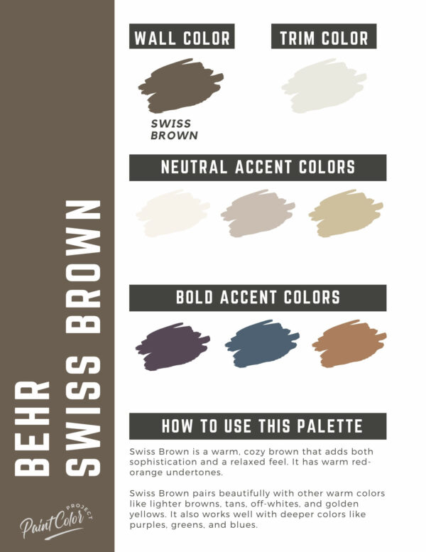 Behr Swiss Brown Paint Color Palette