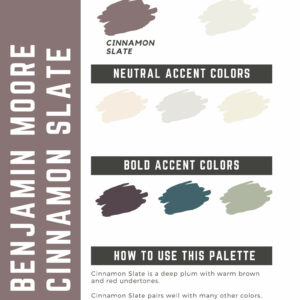 Benjamin Moore Cinnamon Slate Paint Color Palette