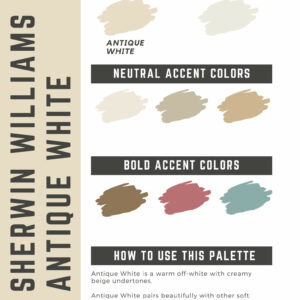 Sherwin Williams Antique White Paint Color Palette