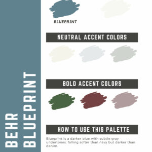 Behr Blueprint Paint Color Palette