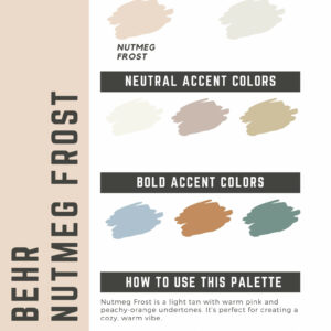 Behr Nutmeg Frost Paint Color Palette