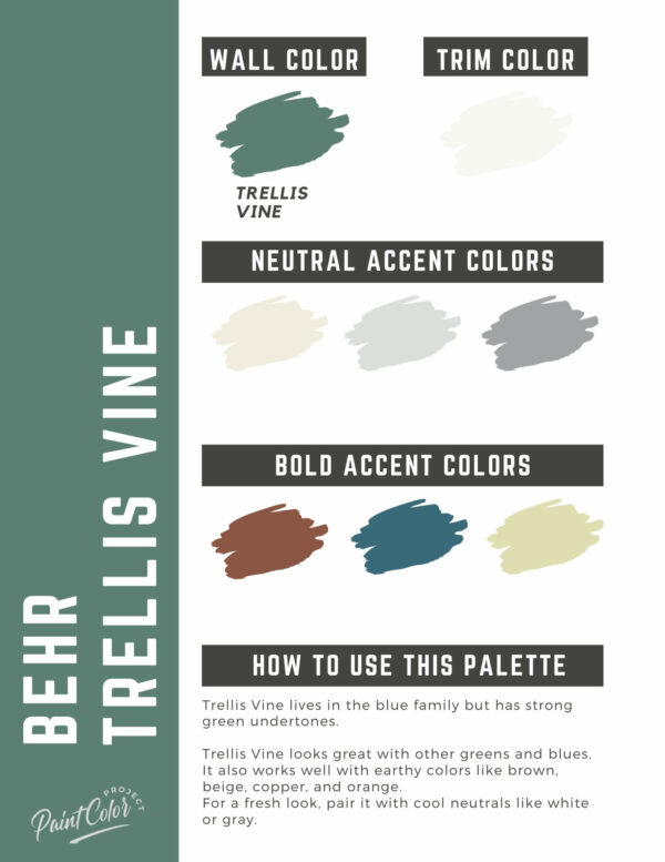 Behr Trellis Vine Paint Color Palette