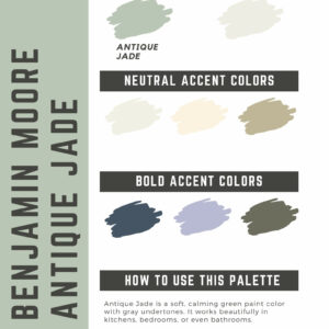 Benjamin Moore Antique Jade Paint Color Palette