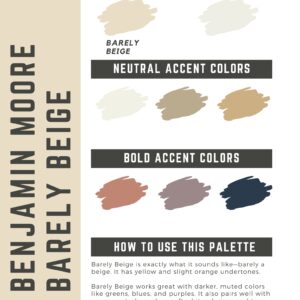 Benjamin Moore Barely Beige Paint Color Palette