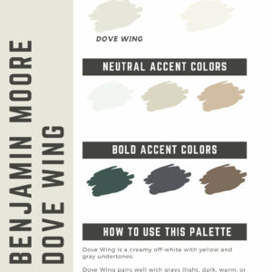 Benjamin Moore Dove Wing Paint Color Palette