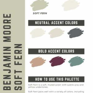 Benjamin Moore Soft Fern Paint Color Palette