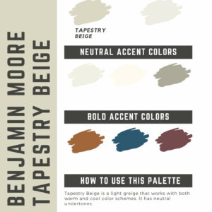 Benjamin Moore Tapestry Beige Paint Color Palette