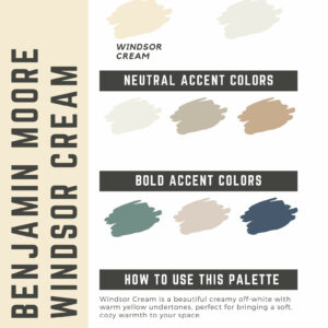 Benjamin Moore Windsor Cream Paint Color Palette