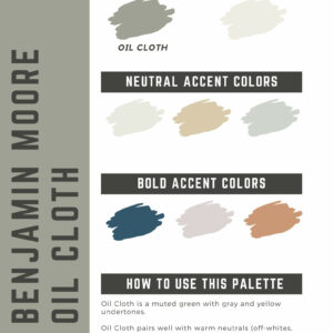 Benjamin Moore Oil Cloth Paint Color Palette