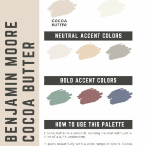 Benjamin Moore Cocoa Butter Paint Color Palette