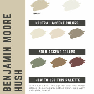 Benjamin Moore Hush Paint Color Palette