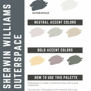 Sherwin Williams Outerspace Paint Color Palette