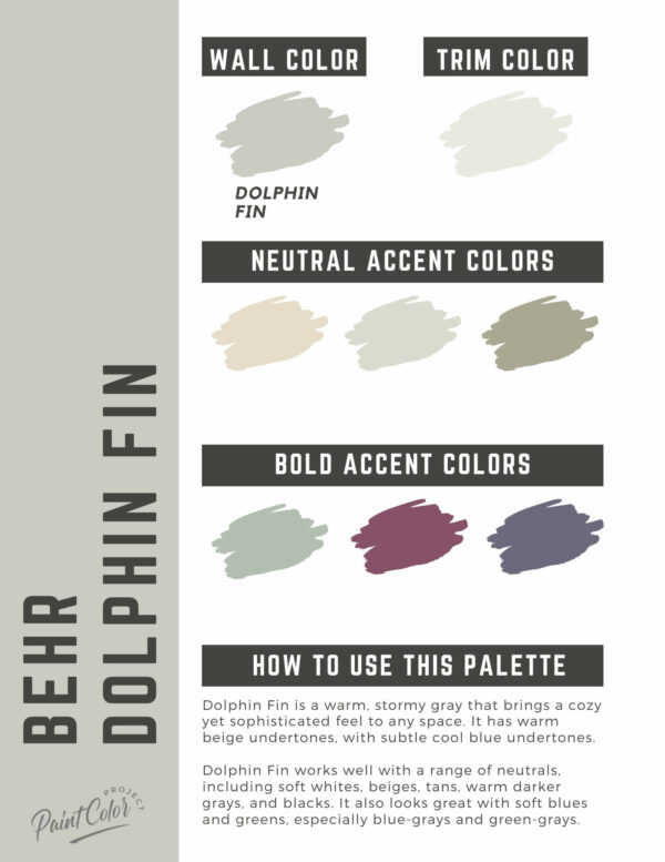 Behr Dolphin Fin Paint Color Palette