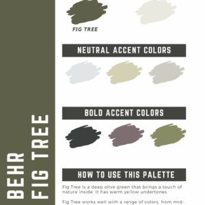 Behr Fig Tree Paint Color Palette