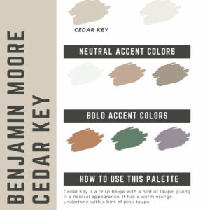 Benjamin Moore Cedar Key Paint Color Palette