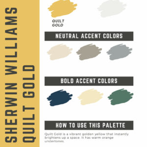 Sherwin Williams Quilt Gold Paint Color Palette