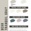 Behr Tranquil Gray Paint Color Palette