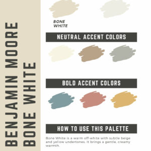 Benjamin Moore Bone White Paint Color Palette