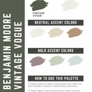 Benjamin Moore Vintage Vogue Paint Color Palette