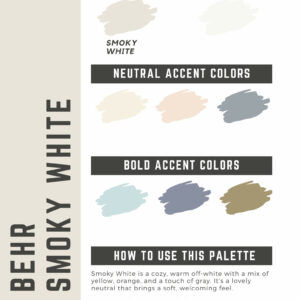 Behr Smoky White Paint Color Palette