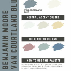 Benjamin Moore Van Courtland Blue Paint Color Palette
