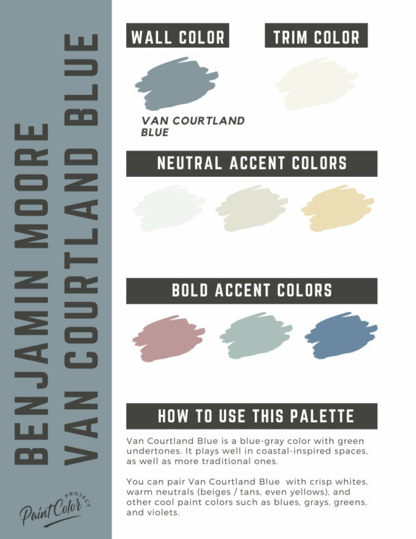 Benjamin Moore Van Courtland Blue Paint Color Palette