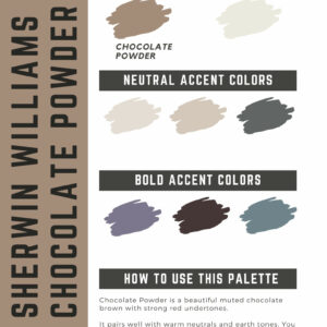 Sherwin Williams Chocolate Powder Paint Color Palette