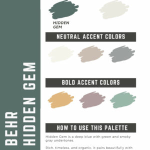 Behr Hidden Gem Paint Color Palette