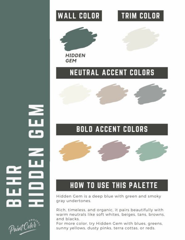 Behr Hidden Gem Paint Color Palette