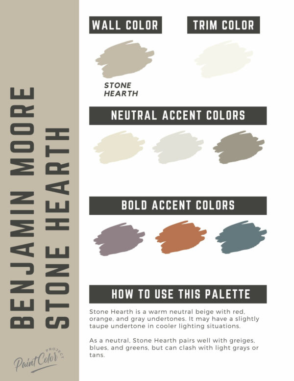 Benjamin Moore Stone Hearth Paint Color Palette