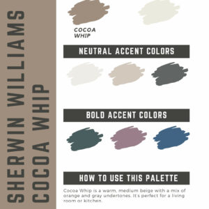 Sherwin Williams Cocoa Whip Paint Color Palette