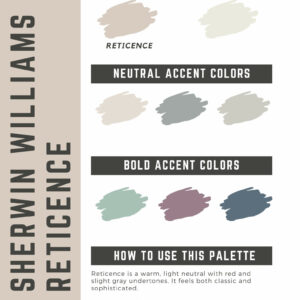 Sherwin Williams Reticence Paint Color Palette