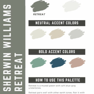 Sherwin Williams Retreat Paint Color Palette