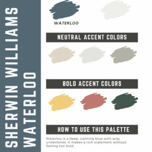 Sherwin Williams Waterloo Paint Color Palette