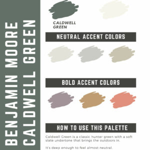 Benjamin Moore Caldwell Green Paint Color Palette