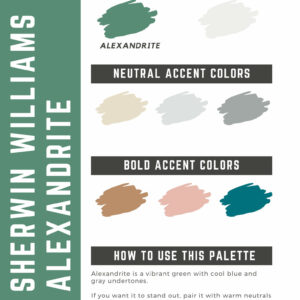 Sherwin Williams Alexandrite Paint Color Palette