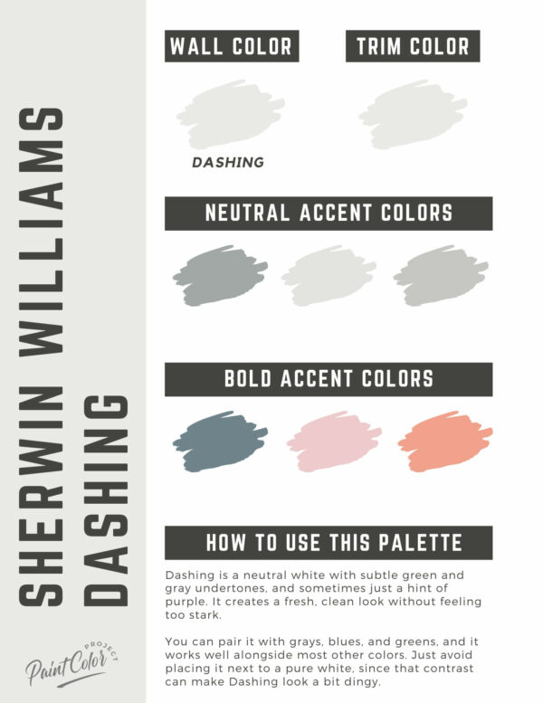 Sherwin Williams Dashing Paint Color Palette
