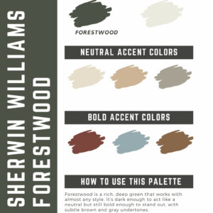 Sherwin Williams Forestwood Paint Color Palette