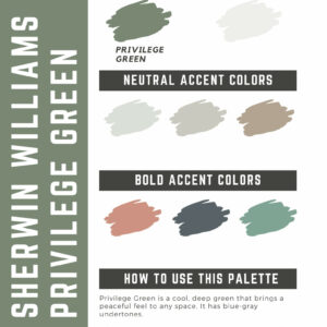 Sherwin Williams Privilege Green Paint Color Palette