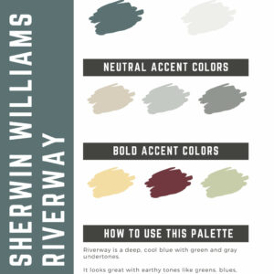 Sherwin Williams Riverway Paint Color Palette