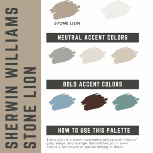 Sherwin Williams Stone Lion Paint Color Palette