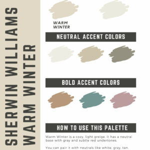 Sherwin Williams Warm Winter Paint Color Palette